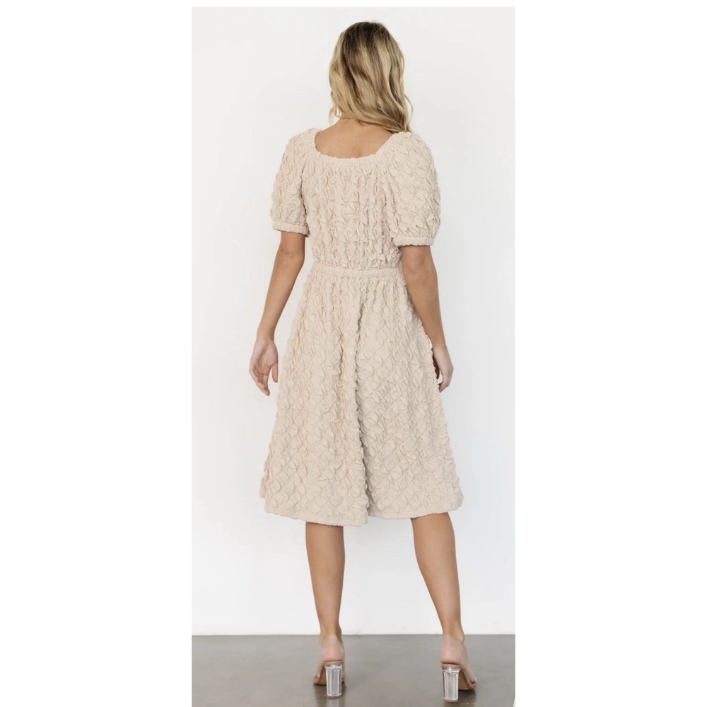 Baltic Born Dress Keri Gathered Dress Light Taupe Beige Tan 2XL NWT - Picture 3 of 13
